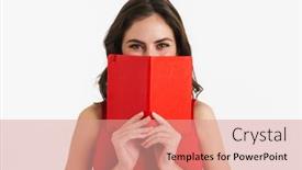  Presentation with planner - Audience pleasing PPT layouts consisting of happy-beautiful-girl-wearing-red backdrop and a coral colored foreground