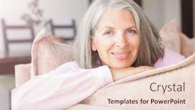  Presentation with older adult - Slide set having happy-beautiful-relaxed-mature-older background and a lemonade colored foreground