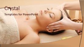  Presentation with arabic woman beautiful muslim face - Audience pleasing slide deck consisting of happy beautiful woman in massage backdrop and a lemonade colored foreground