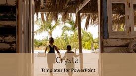  Presentation with family holding hands - Slides consisting of happy-biracial-brother-and-sister background and a coral colored foreground