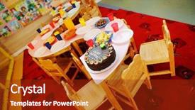  Presentation with birtday - Slide deck featuring happy birtday - cake for children at birthday background and a tawny brown colored foreground