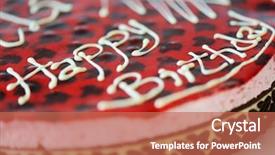  Presentation with children birthday - PPT theme with happy birtday - children at birthday party background and a  colored foreground