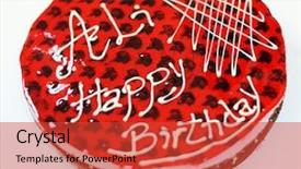  Presentation with children birthday - Slides with happy birtday - children at birthday party background and a  colored foreground