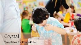  Presentation with children birthday - PPT layouts featuring happy birtday - children having fun at birthday background and a  colored foreground