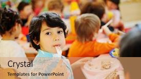  Presentation with children birthday - Slides with happy birtday - children having fun at birthday background and a  colored foreground