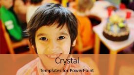  Presentation with children birthday - Theme having happy birtday - children having fun at birthday background and a  colored foreground