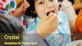  Presentation with arabic children - Amazing PPT theme having happy surprised woman sitting on the floor and writing message on smartphone over white background backdrop and a light gray colored foreground