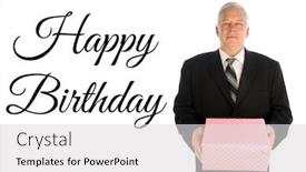  Presentation with text box - Theme having happy-birthday-a-handsome-man background and a light gray colored foreground