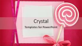  Presentation with happy birthday card - Cool new slide set with happy birthday banner - blank card with lollipop backdrop and a coral colored foreground