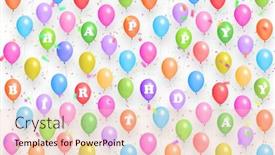  Presentation with birthday banner - PPT theme having happy-birthday-banner-with-color background and a lemonade colored foreground