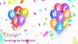 Presentation with birthday banner - Cool new presentation theme with happy-birthday-banner-with-color backdrop and a pink colored foreground