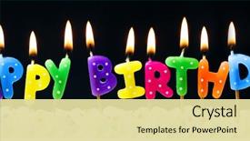  Presentation with happy birthday - Colorful slide deck enhanced with happy birthday candles backdrop and a blonde colored foreground