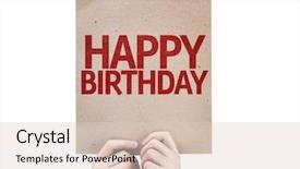  Presentation with birthday banner - Amazing PPT layouts having happy birthday card isolated backdrop and a lemonade colored foreground