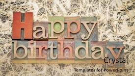  Presentation with happy birthday card - Theme featuring happy birthday greeting card - word background and a coral colored foreground