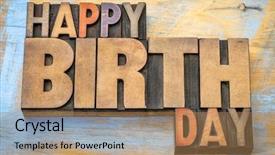  Presentation with happy birthday card - Slides consisting of happy birthday greeting card - word background and a coral colored foreground