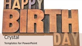  Presentation with happy birthday card - Audience pleasing PPT theme consisting of happy birthday greeting card - word backdrop and a coral colored foreground