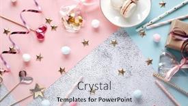  Presentation with birthday card - Amazing presentation having happy-birthday-greeting-card-template backdrop and a light gray colored foreground