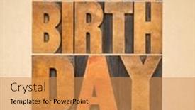  Presentation with happy birthday card - Presentation having happy-birthday-greeting-card-text background and a gold colored foreground