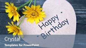  Presentation with happy birthday card - Presentation consisting of happy-birthday-message-card background and a ocean colored foreground
