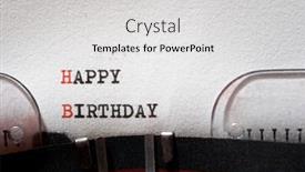  Presentation with happy birthday - Slides consisting of happy-birthday-phrase-written background and a light gray colored foreground