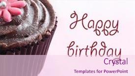  Presentation with happy birthday - Beautiful presentation theme featuring happy birthday backdrop and a pink colored foreground