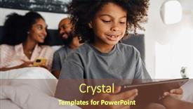  Presentation with black family - Slide deck having happy-black-little-boy-using background and a tawny brown colored foreground