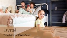  Presentation with scrolling - Audience pleasing presentation consisting of happy-blond-little-girl backdrop and a coral colored foreground