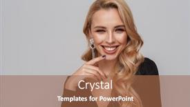  Presentation with fancy - Slide deck having happy-blonde-woman-wearing-fancy background and a red colored foreground