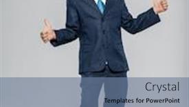  Presentation with blue business - Colorful slides enhanced with happy-boy-in-a-blue backdrop and a ocean colored foreground
