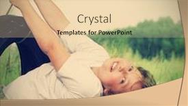  Presentation with swing - Colorful slide deck enhanced with woman trying bag and shoes backdrop and a coral colored foreground