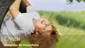  Presentation with tire - Slide deck featuring happy-boy-playing background and a tawny brown colored foreground