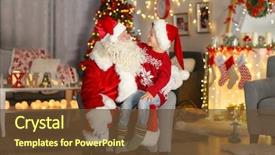  Presentation with islamic decorations decoration and motif - Slide deck consisting of sitting on santa's lap background and a tawny brown colored foreground