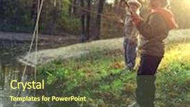  Presentation with fishing - Presentation enhanced with happy-boys-go-fishing background and a tawny brown colored foreground