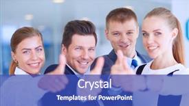  Presentation with team - PPT layouts consisting of happy business team showing thumbs background and a  colored foreground