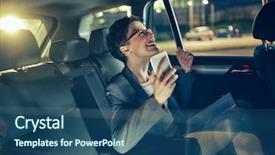  Presentation with purchasing - Colorful slide set enhanced with happy business woman traveling backdrop and a ocean colored foreground