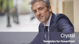  Presentation with brain break - Colorful presentation enhanced with happy businessman taking a break backdrop and a  colored foreground