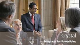  Presentation with management review meeting - Presentation theme consisting of information data details facts research background and a dark gray colored foreground.