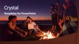  Presentation with beer garden friends in tracht - Audience pleasing PPT layouts consisting of happy carefree young friends having backdrop and a  colored foreground