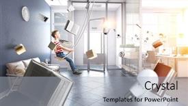  Presentation with childhood - Audience pleasing slide deck consisting of happy careless childhood mixed media backdrop and a light gray colored foreground