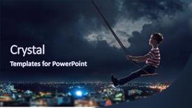  Presentation with childhood - Beautiful slide deck featuring happy careless childhood mixed media backdrop and a  colored foreground