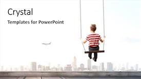  Presentation with childhood - Beautiful PPT layouts featuring happy careless childhood mixed media backdrop and a  colored foreground