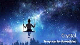  Presentation with childhood - Theme with happy careless childhood mixed media background and a teal colored foreground