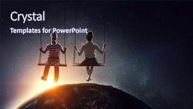  Presentation with childhood - Cool new presentation with happy careless childhood mixed media backdrop and a  colored foreground