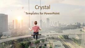  Presentation with childhood - Amazing PPT layouts having happy careless childhood mixed media backdrop and a sky blue colored foreground