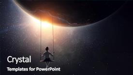  Presentation with childhood - Slide deck featuring happy careless childhood mixed media background and a  colored foreground