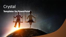  Presentation with childhood - PPT layouts with happy-careless-childhood-mixed-media background and a black colored foreground