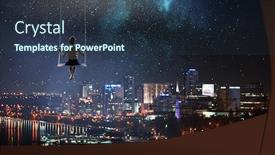  Presentation with childhood - Beautiful presentation design featuring happy-careless-childhood-mixed-media backdrop and a tawny brown colored foreground