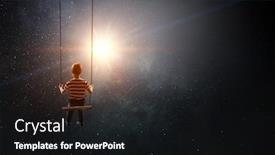  Presentation with childhood - PPT theme having happy-careless-childhood-mixed-media background and a wine colored foreground