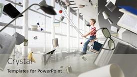  Presentation with childhood - Slide deck enhanced with happy-careless-childhood-mixed-media background and a light gray colored foreground