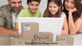  Presentation with social distancing - Slide deck featuring happy-caucasian-couple background and a coral colored foreground